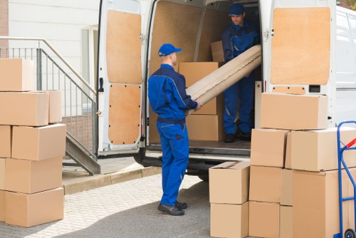 House movers working on a residential move in Belsize Park