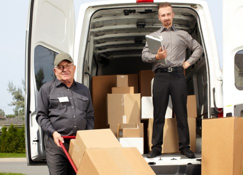 Professional movers handling flat access in Belsize Park