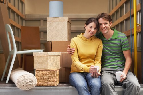 Residential and business removals truck in Belsize Park