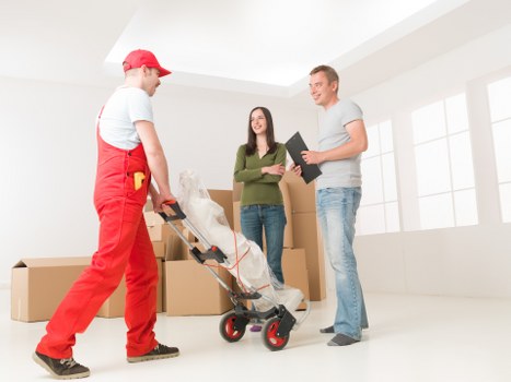 Furniture removals in a Belsize Park residential street