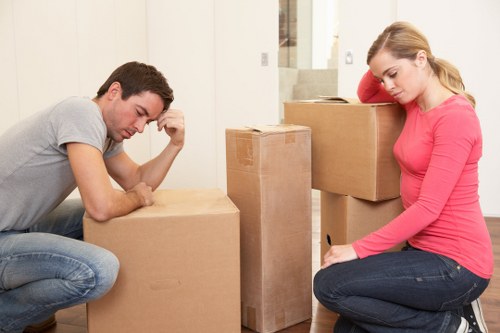 Furniture and boxes being loaded for a home removal